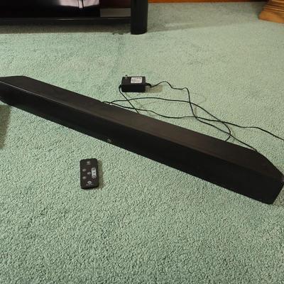 Boston Acustics TVee 26 soundbar with remote and an LG 3D Blueray disc DVD Player with remote and three DVD movies