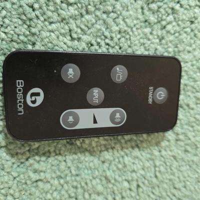 Boston Acustics TVee 26 soundbar with remote and an LG 3D Blueray disc DVD Player with remote and three DVD movies