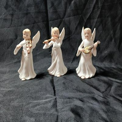 Vintage Lefton 1083 Angels Musical Instruments 5" Lefton's 1083