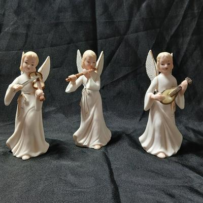 Vintage Lefton 1083 Angels Musical Instruments 5" Lefton's 1083