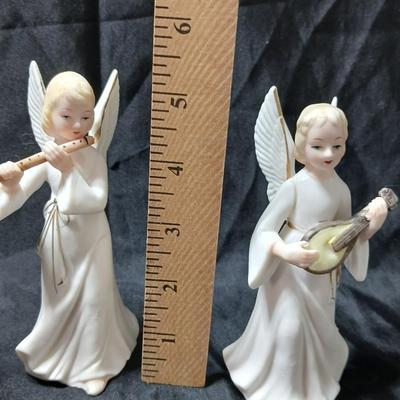 Vintage Lefton 1083 Angels Musical Instruments 5" Lefton's 1083