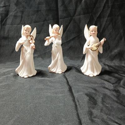 Vintage Lefton 1083 Angels Musical Instruments 5" Lefton's 1083