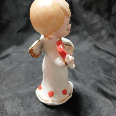 Vintage Valentine's Day angel figurines