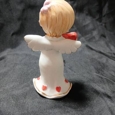 Vintage Valentine's Day angel figurines