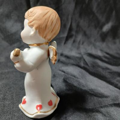 Vintage Valentine's Day angel figurines