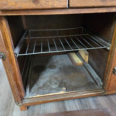 1920'S antique oak Hoosier cabinet