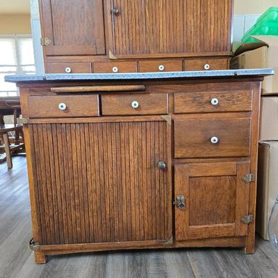 1920'S antique oak Hoosier cabinet