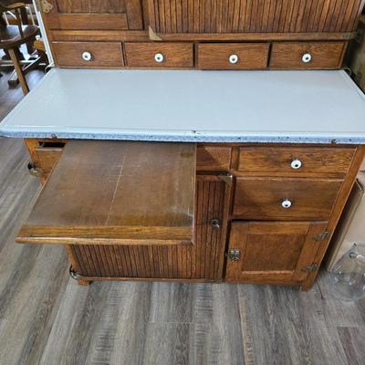 1920'S antique oak Hoosier cabinet