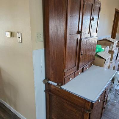 1920'S antique oak Hoosier cabinet