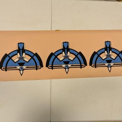 35" x 12" Native American Art Signed By Jim Black