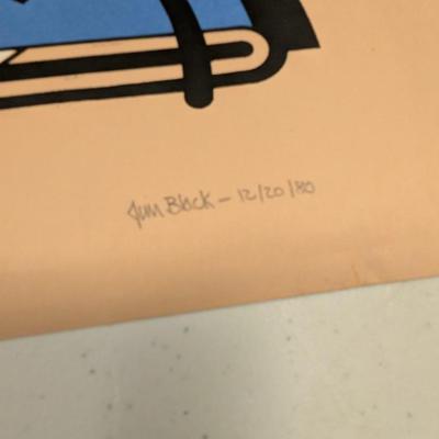 35" x 12" Native American Art Signed By Jim Black