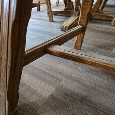 Vintage A. Brandt Ranch Oak Dining room table with 6 chairs and two leaves