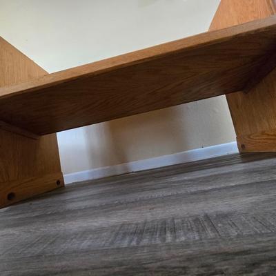 Small - solid oak church pew that can be repurposed as an entryway or dining bench.