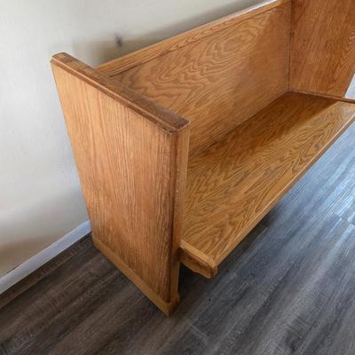 Small - solid oak church pew that can be repurposed as an entryway or dining bench.
