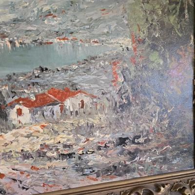 Vintage artwork in gold frame -