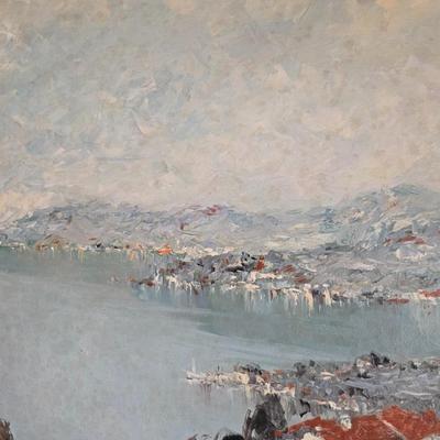 Vintage artwork in gold frame -