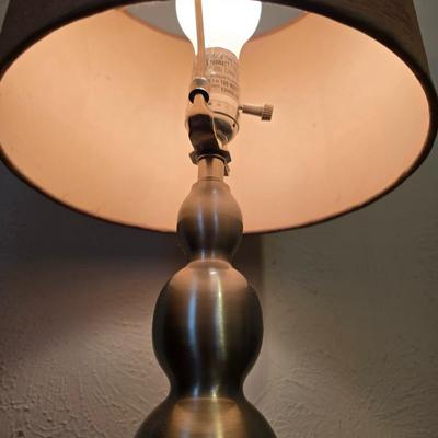 Broyhill River Oak two-drawer nightstand with lamp