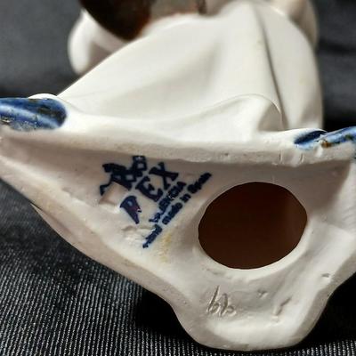 Rex Valencia porcelain boy angels playing musical instruments, handcrafted in Spain