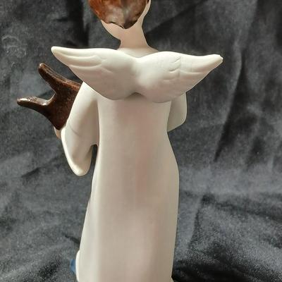 Rex Valencia porcelain boy angels playing musical instruments, handcrafted in Spain
