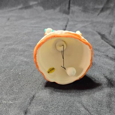 Vintage Schmid Brothers Christmas angel figurine and a ceramic December angel bell.