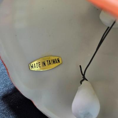 Vintage Schmid Brothers Christmas angel figurine and a ceramic December angel bell.