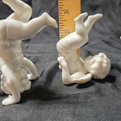 Vintage Fitz & Floyd (FF) tumbling cherubs