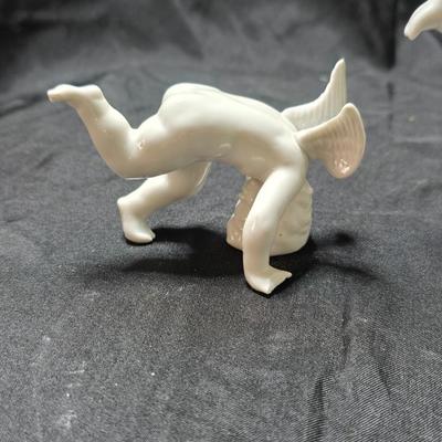 Vintage Fitz & Floyd (FF) tumbling cherubs