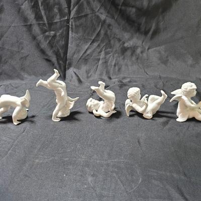 Vintage Fitz & Floyd (FF) tumbling cherubs