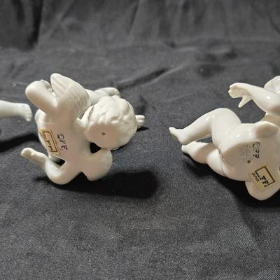 Vintage Fitz & Floyd (FF) tumbling cherubs