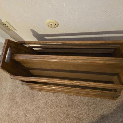 Brandt Ranch Oak vintage magazine stand
