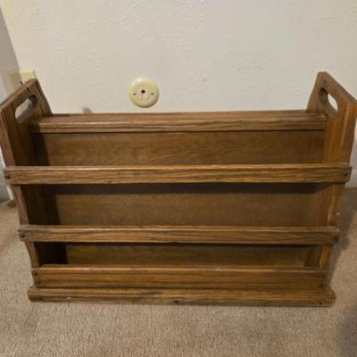 Brandt Ranch Oak vintage magazine stand