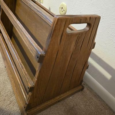 Brandt Ranch Oak vintage magazine stand