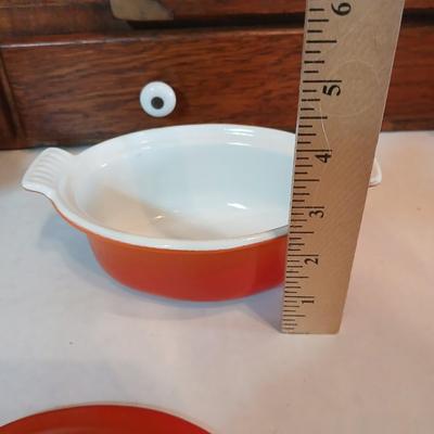 1950s Flame Cocotte Single Small Lidded Oval Pot 2 Cups Vintage Descoware Belgium Cast Iron Enameled French Cookware