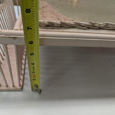 Pale Pink Hollywood Regency Bamboo & Wicker Bed Breakfast Tray