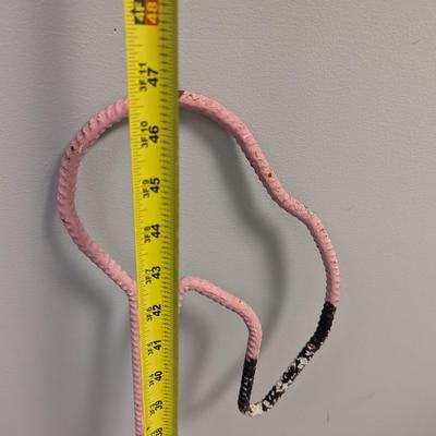 Wrought Iron Flamingo Yard Art