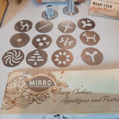 Vintage Nordic Ware Double Rosette and Timbale Iron set and a Vintage Mirro cookie press and decorator set