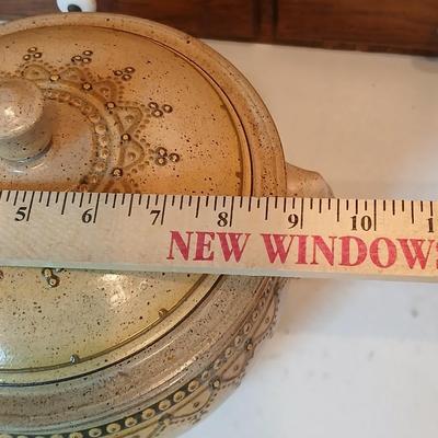Vintage FEY Studio Art Pottery lidded casserole dish - Out of Platteville, Colorado comes with a Soups, stews, and casseroles book
