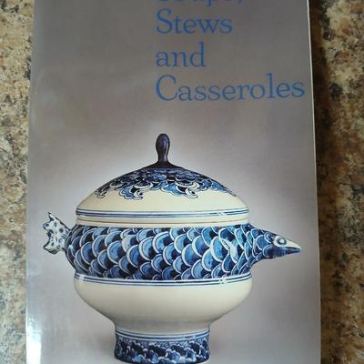 Vintage FEY Studio Art Pottery lidded casserole dish - Out of Platteville, Colorado comes with a Soups, stews, and casseroles book