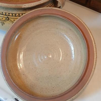 Vintage FEY Studio Art Pottery lidded casserole dish - Out of Platteville, Colorado comes with a Soups, stews, and casseroles book