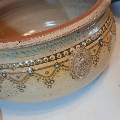 Vintage FEY Studio Art Pottery lidded casserole dish - Out of Platteville, Colorado comes with a Soups, stews, and casseroles book