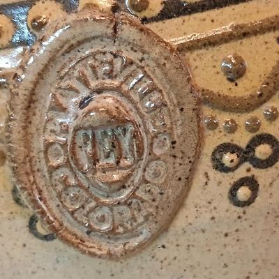 Vintage FEY Studio Art Pottery lidded casserole dish - Out of Platteville, Colorado comes with a Soups, stews, and casseroles book