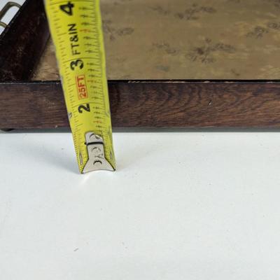 Vintage Serving Tray With Brass Handles