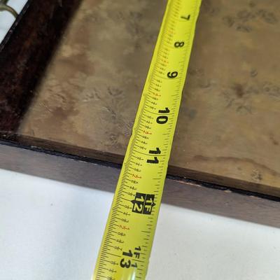 Vintage Serving Tray With Brass Handles