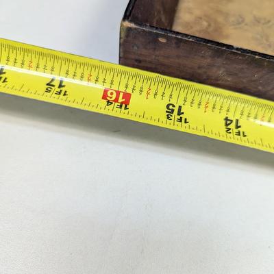 Vintage Serving Tray With Brass Handles