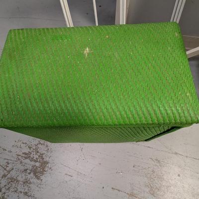 Vintage Hamper & Serving Tray With Stand