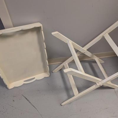 Vintage Hamper & Serving Tray With Stand