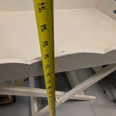 Vintage Hamper & Serving Tray With Stand