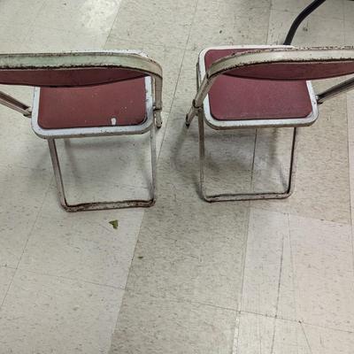 Pair Of Metal Children's Chairs
