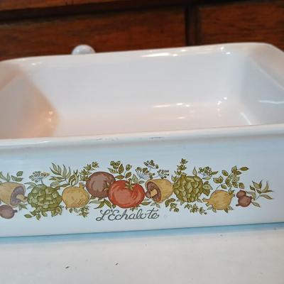 Corning Ware Spice Of Life Le Romarin Lasagna Dish & Lidded Casserole Dish