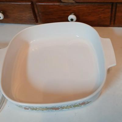 Corning Ware Spice Of Life Le Romarin Lasagna Dish & Lidded Casserole Dish